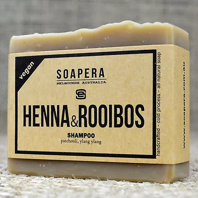 1 X HENNA ROOIBOS SHAMPOO BAR - Medium To Dark Brown Hair Natural Handmade Soap • $14.95