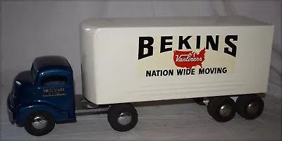 Vintage Smith Miller GMC Bekins Vanliners Moving Truck / Trailer - Blue / White • $299.99