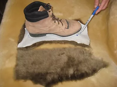 4 Brown Merino Sheepskin Pads Shoe Inserts Reline UGGs Slippers Boots Insoles • $18.99