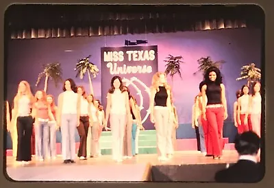 Miss Texas Universe Pageant Evening Gown 1972 Slide Photo 35mm Kodachrome TX • $17.80