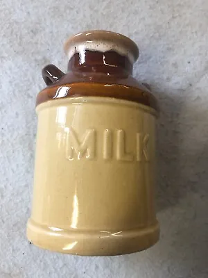 Vintage Ceramic Milk Canister Pottery Can Jug Utensil Holder 1970's • $14.30