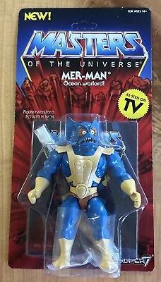 2019 Masters Of The Universe MER-MAN MOTU Super7 Unpunched 5.5  Figure NIP • $58.99