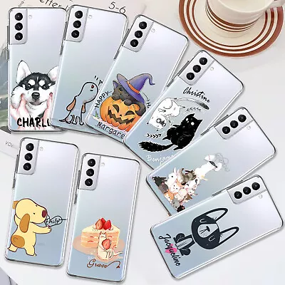 Cute Animal Personalised For Samsung Galaxy S22 A14 A53 A34 Gel Phone Case Cover • £5.06