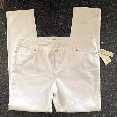 Michael Kors NWT Women's White Denim Stretch Skinny Jeans Pants Size 10 NEW NWF • $19.99