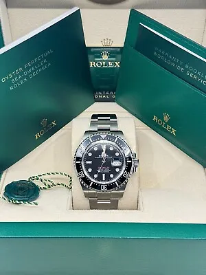 Mint Rolex Sea-Dweller 43mm Black Red Letters 126600 Dated 2023 • $13900