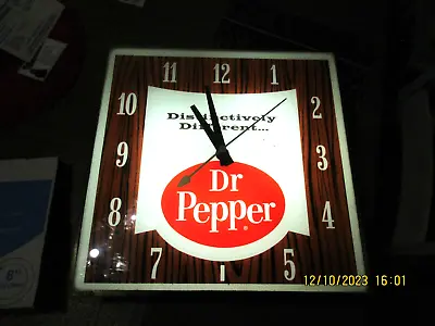 Vintage Dr. Pepper Wall Clock Soda Pop  Antique Retro New Transformer & Bulb • $399.99