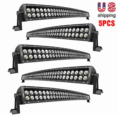 Nilight 32  Inch Curved LED Light Bar Spot Flood Combo For Jeep SUV ATV GMC 4WD • $11.99