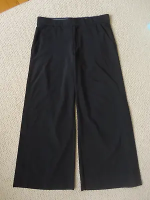 $19.99 • Buy ATHLETA Tribeca Cropped Pants Size 6 Black Wide Leg Snap Style 281969