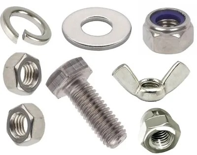 £2.61 • Buy M6 STAINLESS STEEL FASTENERS CHOOSE FULLY THREADED BOLTS SCREWS, NUTS Or WASHERS