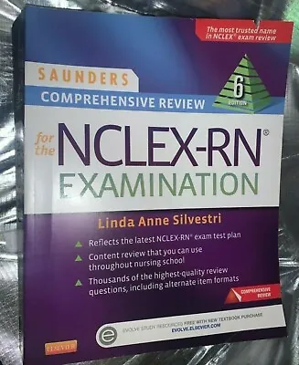 $19.99 • Buy Saunders Comprehensive Review For Nclex-Rn Examination Linda Silvestri 6 Edition