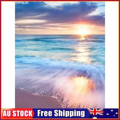 $11.49 • Buy Diamond Painting Kit Beach Sunrise Full Round 5D Resin Rhinestone Wall Picture
