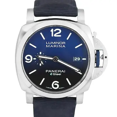 2021 PAPERS LTD Panerai Luminor Marina Blu Profondo Blue 44mm PAM01157 Watch B+P • $6389.83