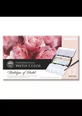 Mungyo Professional Watercolour 12 Pan Set - Pastel - Nostalgia Of Pastel • £8.25