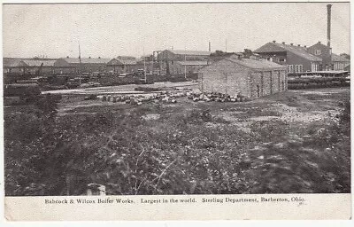 Babcock & Wilcox Boiler Works Sterling Dept. Barberton Ohio Postcard ~ PC2AD • $14.95