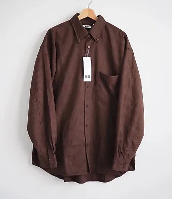 Lemaire Oversized Fluffy Brushed Twill Uniqlo Long Sleeve Casual Shirt Medium • $45