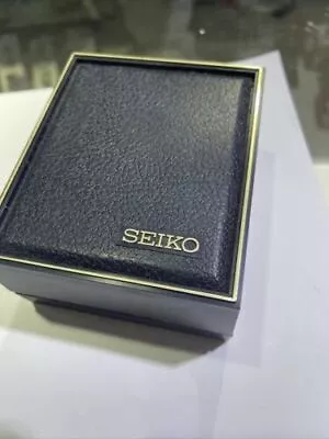 Vintage Seiko Quartz Watch Display Box Black Leather Material • $33.56