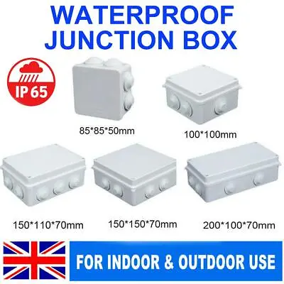 £4.45 • Buy Waterproof Junction Box Outdoor Adaptable Enclosure Electric Terminal Cable Case