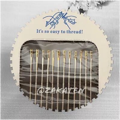 12PCs Assorted Self-Threading/Easy To Thread Sewing Needles US Seller  • $2.99