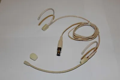 Beige Double Earhook Headset Microphone For Shure Wireless-TA4F 4pin Mini XLR • $23.95
