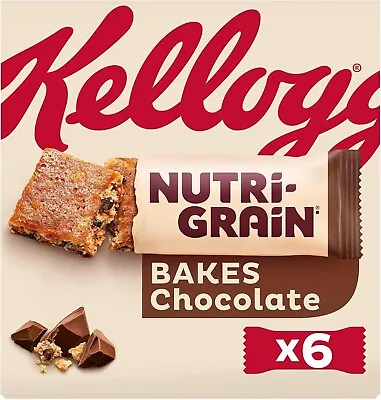 Kellogg's Nutri-Grain Bakes Chocolate Snack Bars 6 X 45g • $9.16