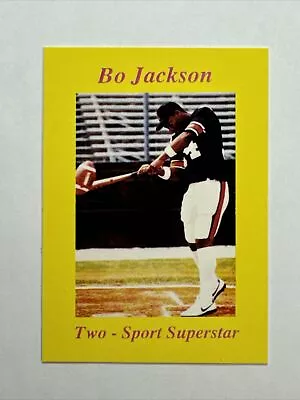 Bo Jackson ~ Two-Sport Superstar ~ 1990 Promo/Oddball ~🎖️Quantity🎖️ • $3.59