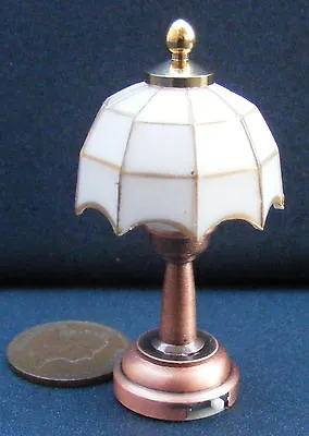 Table Lamp LED Battery Tumdee 1:12 Scale Dolls House Miniature Light DE311 • £11.99