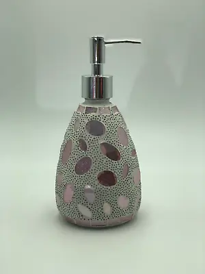 Rose Gold Glass Mosaic Soap Dispenser Pump Bottle Crystal Fashion Decor Sink • $36.51