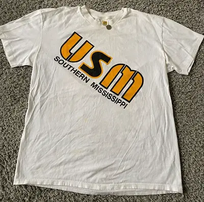 Vintage University Of Southern Mississippi T Shirt XL Velva Sheen Golden Eagles • $14
