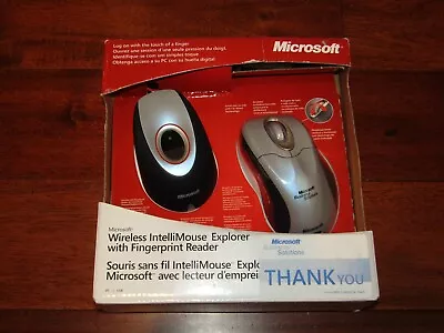 Microsoft Wireless IntelliMouse Explorer With Fingerprint Reader NEVER USED • $77.36