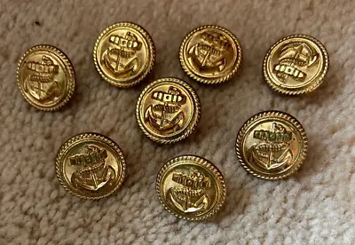 Unknown Brass Buttons X 8 Navy? Trinity House? • £8