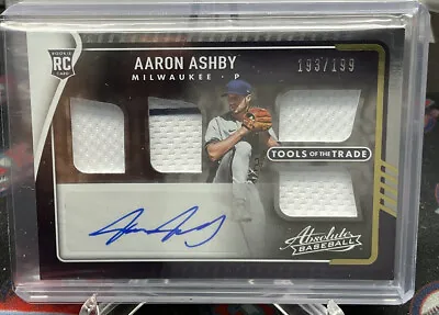 2022 Panini Absolute Aaron Ashby Tools Of The Trade Rookie Jersey Auto RPA /199  • $9.95