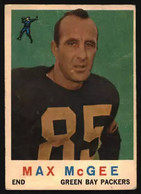 1959 Topps #4 Max McGee VG/VGEX RC Rookie Packers 569849 • $17.25