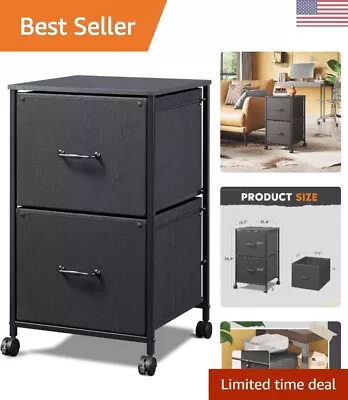 Compact Vertical Filing Cabinet With 2 Drawers - Efficient Home Office Solution • $85.99