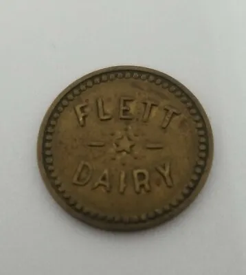 Flett Dairy Good For 1 Quart Milk Trade Token Coin • $15.73