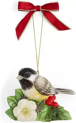 Spode Christmas Tree Chickadee Ornament | Bird Ornaments For Christmas Tree • $15.80