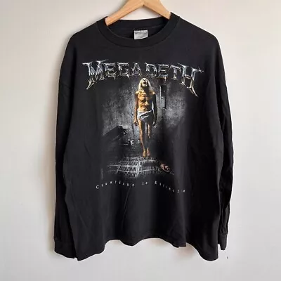 Vintage 1992 Megadeth Log Sleeve Shirt Size XL • $185