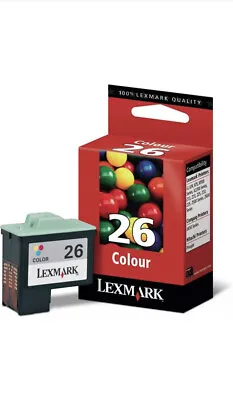 Genuine Lexmark Ink Cartridge - 26 COLOUR 10N0026E / X1100 X1110 X1130 X1140 NEW • £6.99