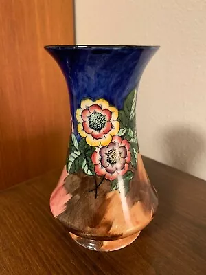 H&k Tunstall   Gaiety  Handpainted Signed Floral Vase Made In England • $49.99