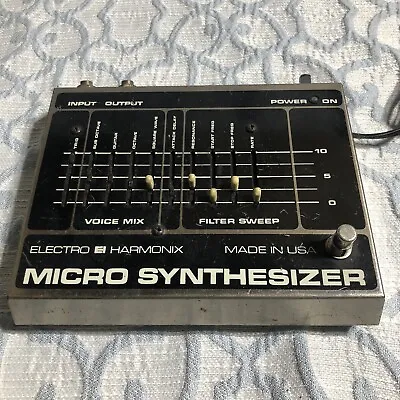 Vintage Original Electro-Harmonix Guitar MICRO SYNTHESIZER Effects Pedal • $267