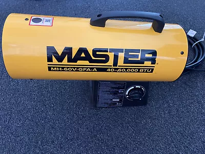 Master MH-60V-GFA-A 40-60000 BTU LP Forced Air Heater - Yellow- • $130