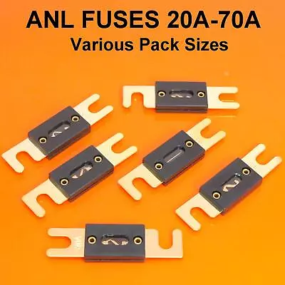 High Quality ANL Gold Plated Fuse Fuses Car Audio 20A 30A 35A 40A 60A 70A • £5.49