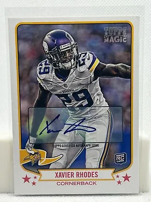 2012 Topps Magic Xavier Rhodes RC Auto Minnesota Vikings #183 SP • $10.99