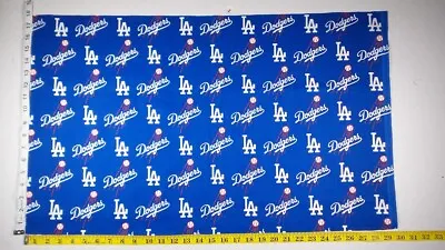 MLB LA Dodgers Fabric FE (9 X29 ) Or (FQ (9 X58  Or 18 X29 ) Or 1/2 Yard 1 Yard • $7.95