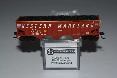 N Scale Bluford 14083 Western Maryland 3-Bay Hopper With Load 80155 C42283 • $19.99