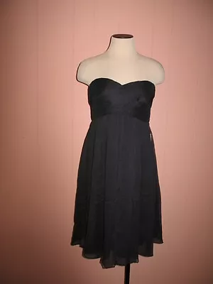 JCrew Taryn Dress In Silk Chiffon Size 8 Newport Navy • $79.95