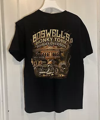 Harley Davidson Shirt Mens L Brown Boswells Honky Tonk Nashville TN Music City • $12