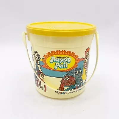 McDonald's 1983 Happy Pail CYCLING Olympic Games Yellow Beach Bucket No Shovel • £7.24