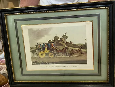 Vintage Stage Coach & Opposition Coach In Sight Drawn & Engraved By J.Pollard • £26.04