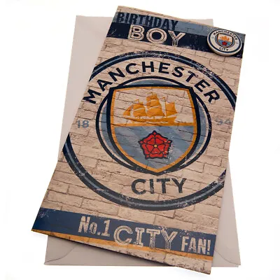 Manchester City FC Birthday Card Boy (football Club Souvenirs Memorabilia) • £10.15