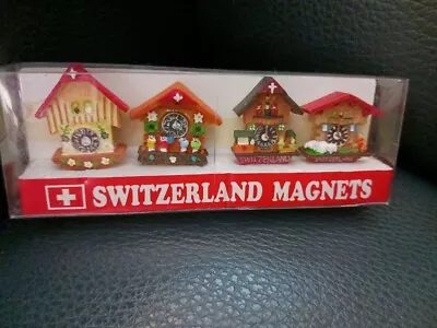 Switzerland Magnets Set Of 4 Mini Cuckoo Clocks • $14.99